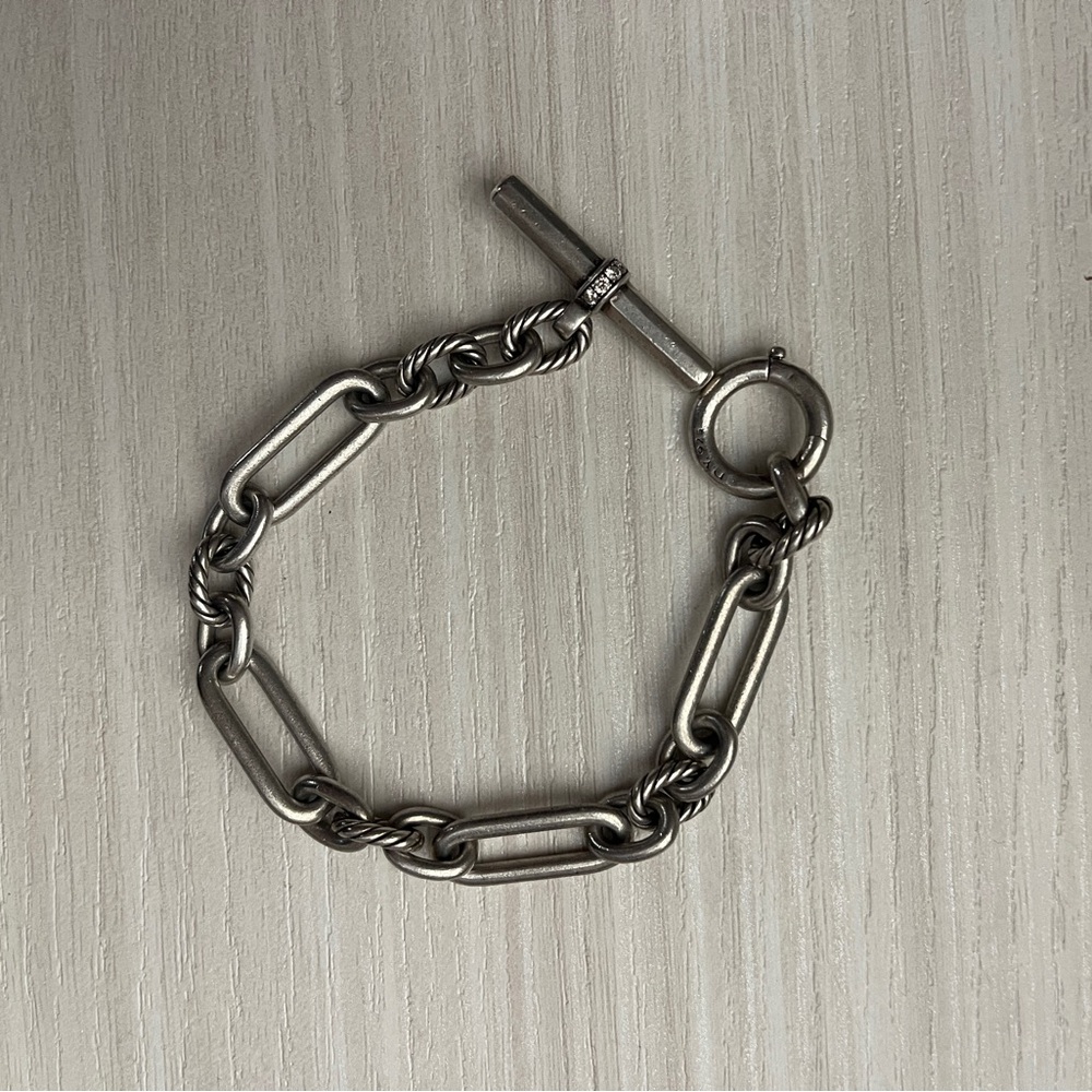 David Yurman Lexington Sterling Silver Bracelet with Pave diamonds - Picture 8 of 10